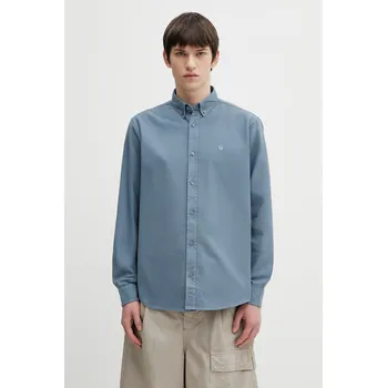 Pánská košile Bavlněná košile Carhartt WIP LS Bolton Shirt, XL, modrá, 50X