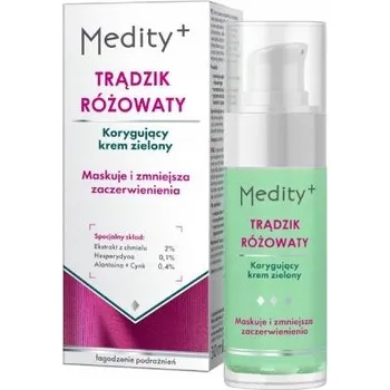 Pleťový krém Medity+ Krém na Rosaceu korigující zarudnutí zelený 30 ml