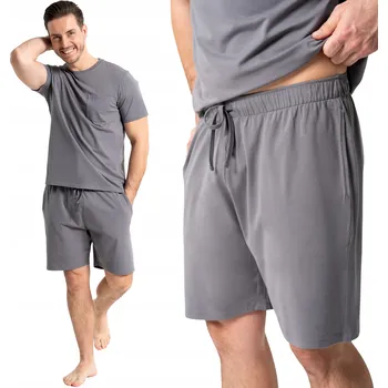 Pánské pyžamo Klasické pohodlné pánské pyžamo bavlněné s krátkým rukávem a Kraťasy MORAJ XXL