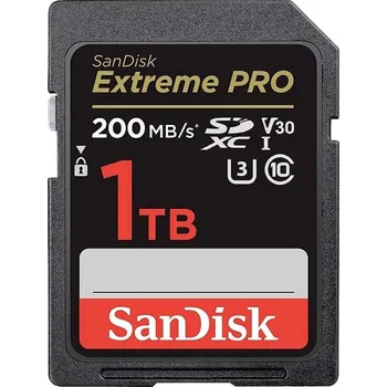 Paměťová karta SanDisk Extreme PRO SDXC 1 TB 200 MB/s Class 10 UHS-I U3 (SDSDXXD-1T00-GN4IN)
