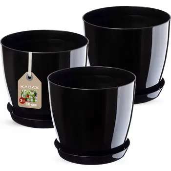 Květináč Černý plast Květináč Kadax 16 cm x 16 x 14,5 cm