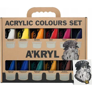 Vodová barva Akrylové barvy Renesans vícebarevné 12 ks 1200 ml