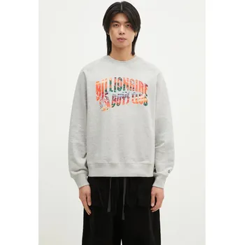 Pánská mikina Bavlněná mikina Billionaire Boys Club Tropical Island Fill Arch Logo Crewneck B24439 šedá 90X, vel. S