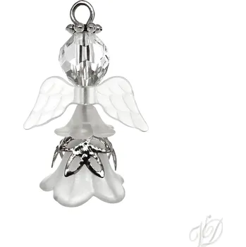 Vánoční dekorace Korálkový andělíček pro štěstí N (Dekorace Anděl z korálků - Vánoční ozdoba Andílek pro štěstí)