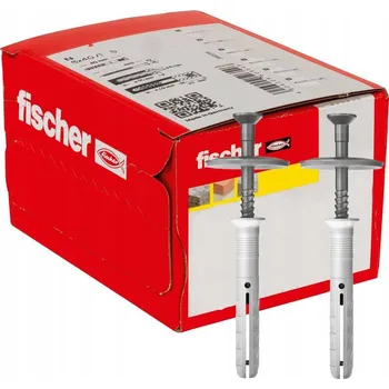 Hmoždinka FISCHER Zatloukací hmoždinka N 6x40/10 S D A2 se zápustnou hlavou a podložkou 50 Ks