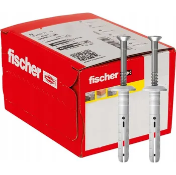 Hmoždinka FISCHER Zatloukací hmoždinka N 6 x 40/7 P s kuželovou hlavou a šroubem A2 - 50 Ks