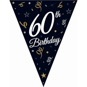 GIRLANDA K 60. NAROZENINÁM vlajky 60th Birthday 270cm