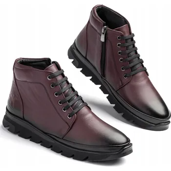 Dámská obuv Dámské kotníkové boty zateplené MERLOT šněrovací ZIP pohodlné módní Wojtyłko 40