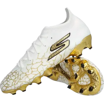 Kopačky Pánské kopačky lisovky Skechers SKX 01 1.5 Elite FG bílo-zlaté