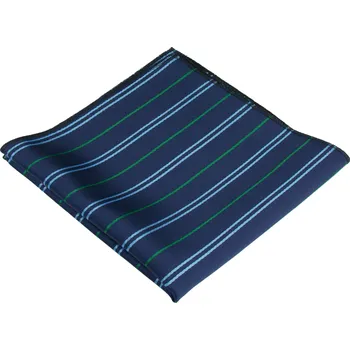 Látkový kapesník Tmavě modrý pánský kapesníček s jemnými proužky