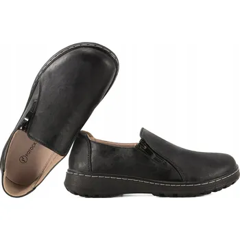 Dámské polobotky POTOCKI 25-90352BK DÁMSKÉ POLOBOTKY MOKASÍNY SE ZIPEM EKO černé 39 Černá