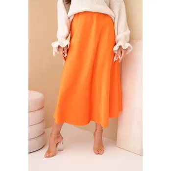 Dámské oblečení Dámská viskózová rozšířená sukně pomarančová Barva: Orange, Velikost: universal