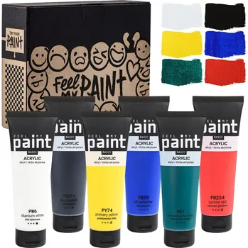Vodová barva Akrylové barvy FeelMyPaint, vícebarevné, 1 ks, 720 ml