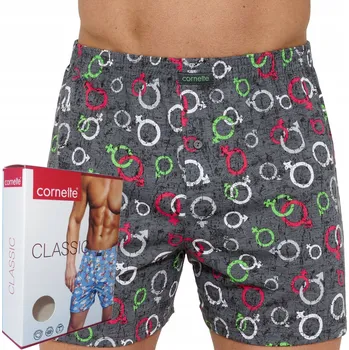 Boxerky Pánské boxerky Cornette Classic 011/190 vel. 3XL (54) volné symboly pohlaví