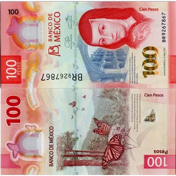 Bankovka Mexiko, 2021, serie BR, 100 Mexican peso, Pi. 134d.4, N/UNC