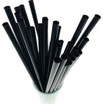 Plastová brčka opakovaně použitelná 25 x 0,8 cm 100 ks černá