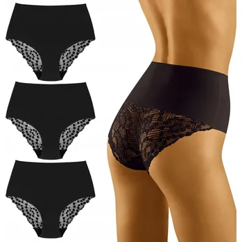 Kalhotky Wolbar Promessa 3-balení Kalhotky KALHOTKY Korekční černé L