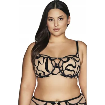 Dámské spodní prádlo AVA Podprsenka Velvet Desert 2124 béžová plus size 90G