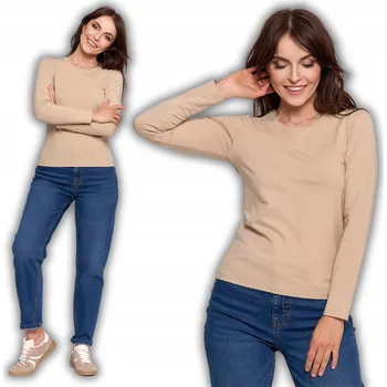 Dámská košile Dámská halenka Moraj béžová bavlněná klasického střihu s dlouhým rukávem, velikost L