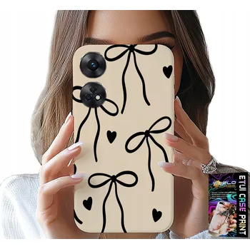 Pouzdro na mobilní telefon POUZDRO pro OPPO Reno8 T 4G - Béžové Mašle Stuha Módní