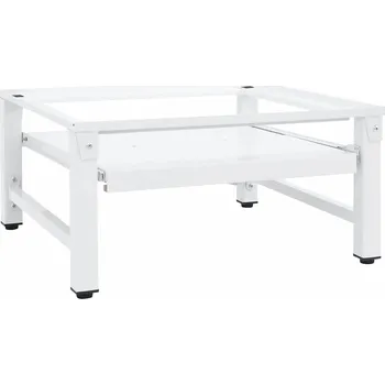 Koupelnový nábytek vidaXL Podstavec pod pračku s výsuvnou policí [4009873] Barva: Bílá