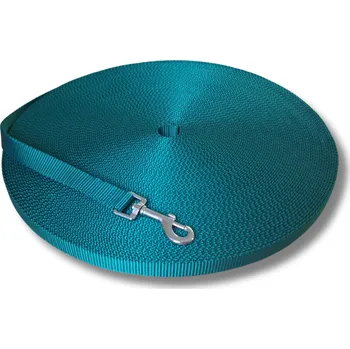 Vodítko pro psa Stopovací vodítko Clasic pro střední plemena - LOVECKÁ ZELENÁ, 20 mm, 5 m, Karabina 81 mm - pro střední plemena - černá