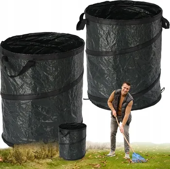 ZAHRADNÍ KOŠ 100L NA LISTÍ TRÁVU ODPAD SKLÁDACÍ ODOLNÝ PYTEL
