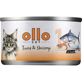 Krmivo pro kočku Ollo Cat č. 1 Tuňák a Krevety – krmivo pro kočky 70g