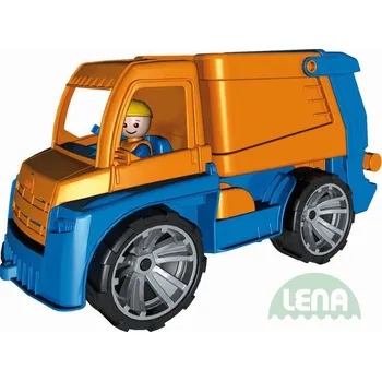 autíčko LENA Truxx Auto popelář 29cm vozítko na písek s panáčkem řidič plast ln04406
