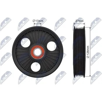 Napínací kladka, žebrovaný klínový řemen NTY RNK-CT-049