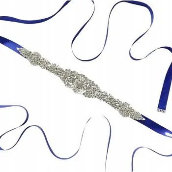 Podprsenka Elegantní Pásek k Svatebním a Společenským Šatům Modrý s Diamantky