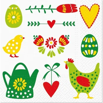 Papírový ubrousek Ubrousky papírové 33x33 velikonoce TL663000