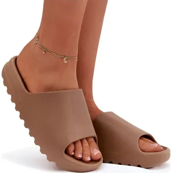 Dámská obuv NAZOUVÁKY NA PLATFORMĚ KLASICKÉ, HNĚDÉ, VELIKOST 37