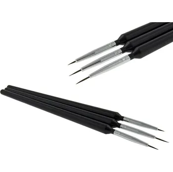 Přípravek na nehty Štětce na zdobení nehtů Leobert 14653 černé 3 ks