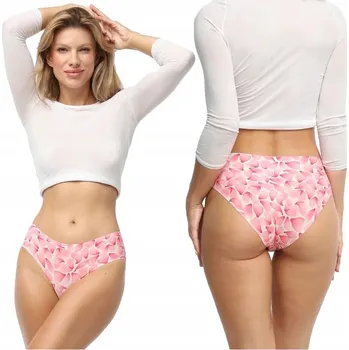 Dámské spodní prádlo Kalhotky Julimex Simple Classic Rose Flakes Rak'n'Roll M růžová