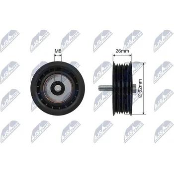 Vratná/vodicí kladka, klínový řemen NTY RNK-ME-024