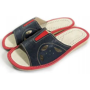 Dámská obuv Tmavě modré pohodlné dámské Pantofle Nazouvací domácí Sandále vel. 38