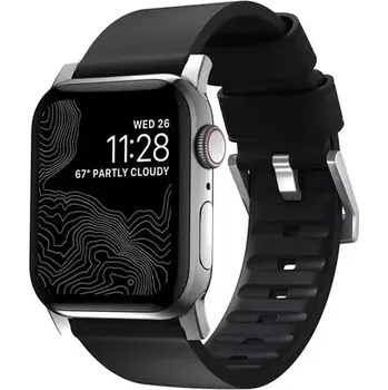 Oblečení a móda Nomad Active Strap Pro řemínek pro Apple Watch 44 42 mm černo-stříbrná (NM1A41SNW0)