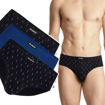 Slipy Pánské slipy Atlantic 3MP-101 KLASICKÉ slipy 100% bavlna 3-BALENÍ - 3XL