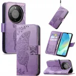 Flipové pouzdro Erbord pro Honor Magic8 Lite, fialové