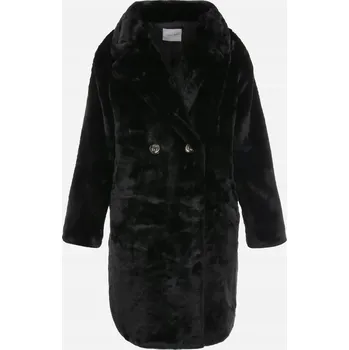 Dámský kabát Och Bella dámský kabát černý klasický bez kapuce klasický univerzální velikost