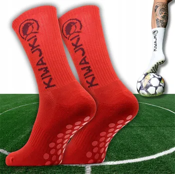 Pánské ponožky KIWAJKI Fotbalové štulpny červené vel. 46-49