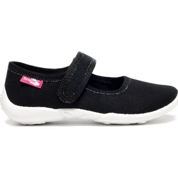 Dívčí bačkory Dívčí papuče na suchý zip černé Ren-But, velikost 27