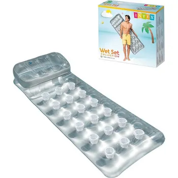 INTEX Lehátko nafukovací matrace na vodu 18 otvorů s podhlavníkem 58894 it58894