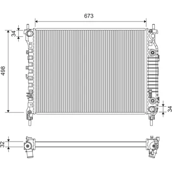 Chladič motoru Chladič vody pro motor VALEO 701361