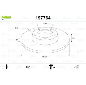 Brzdový kotouč Brzdový kotouč VALEO 197764