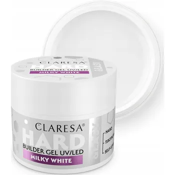 Lak na nehty Claresa HARD&EASY stavební gel mléčně bílý, tvrdý Milky White 45 g