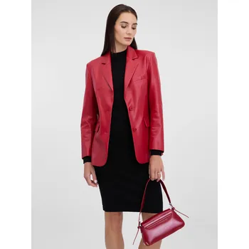 Dámské sako Orsay Červené dámské koženkové sako ORSAY