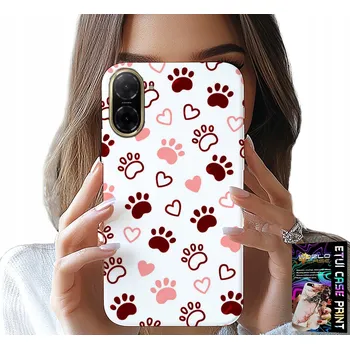 Pouzdro na mobilní telefon POUZDRO PRO XIAOMI REDMI A5 - PSÍ TLAPKY NA BÍLÉM POZADÍ, PES, KOČKA, MEDVÍDEK