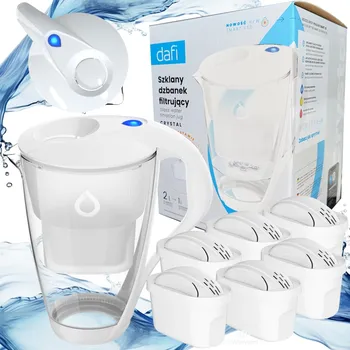 Filtrační konvice Skleněná filtrační konvice DAFI CRYSTAL UNIMAX LED 2L bílá + 6 filtrů